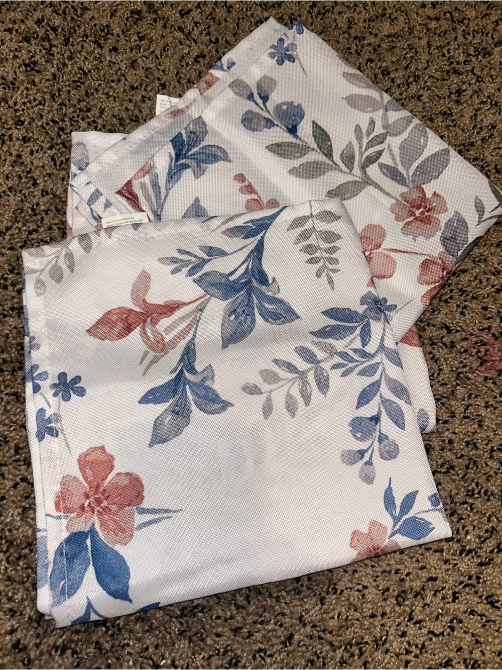 3 Allen & Roth Floral Patterned Cloth Napkins